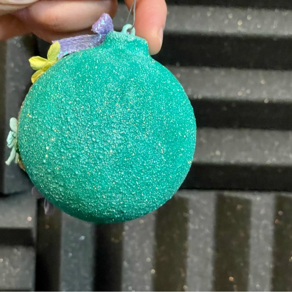 Handcrafted Refurbished Xmas Ball Easter Ceramic Bunny Girl Decorative Glitter - Picture 12 of 12